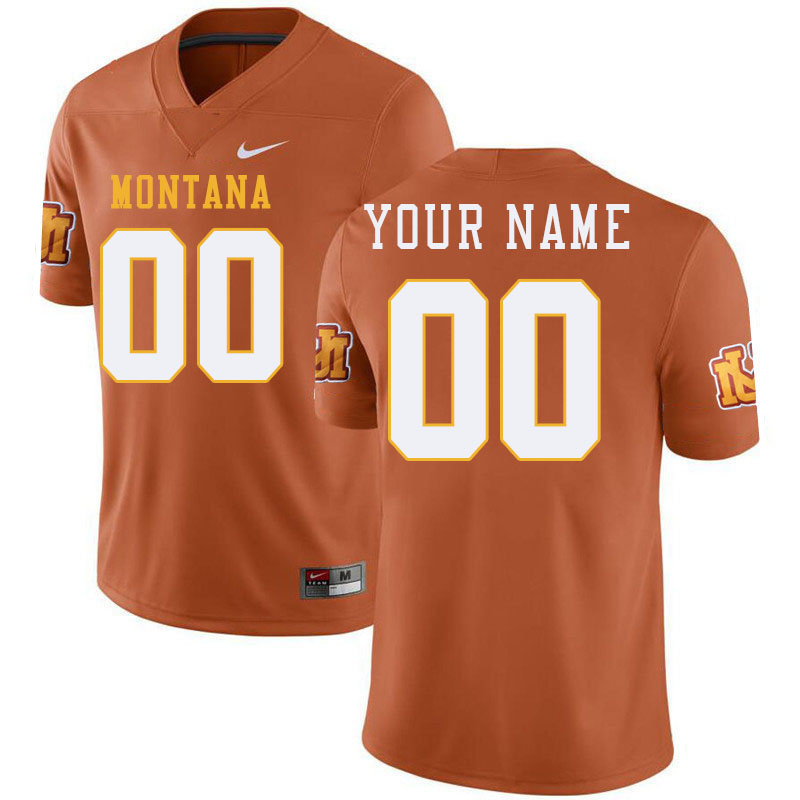 Custom University Of Montana Grizzlies Player's Name And Number Jersey-Throwback